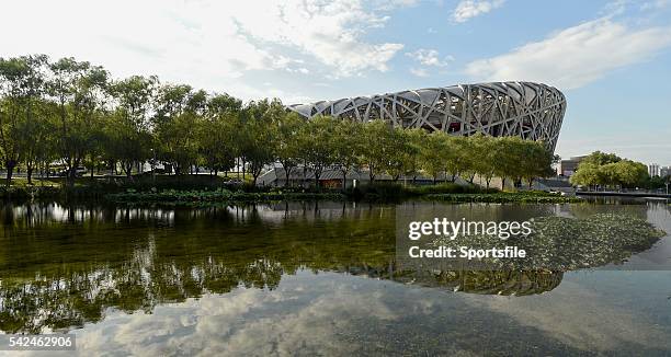 August 2015; A general view of the National Stadium ahead of the IAAF World Track & Field Championships in Beijing, China. Picture credit: Stephen...