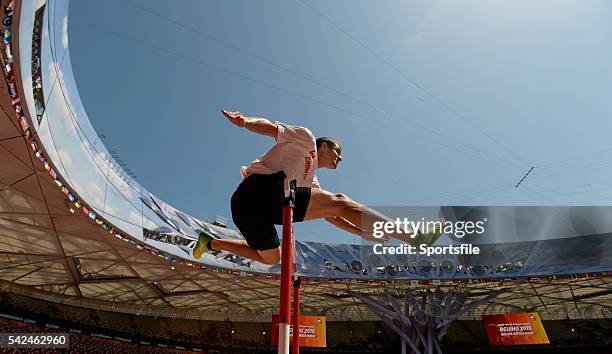 August 2015; Canada's 110m hurdles athlete Jonathan Cabral ahead of the IAAF World Track & Field Championships at the National Stadium, Beijing,...