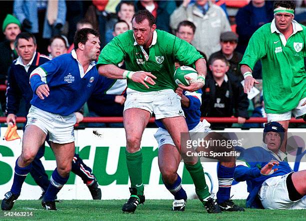 April 1999; Trevor Brennan, Ireland. International rugby friendly, Ireland v Italy, Lansdowne Road, Dublin. Picture credit: Matt Browne / SPORTSFILE