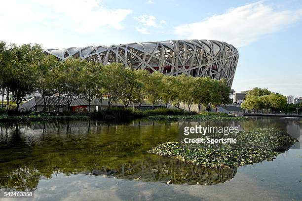 August 2015; A general view of the National Stadium ahead of the IAAF World Track & Field Championships in Beijing, China. Picture credit: Stephen...