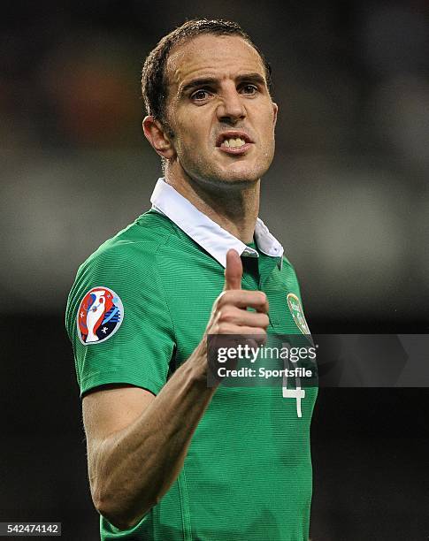 September 2015; John O'Shea, Republic of Ireland. UEFA EURO 2016 Championship Qualifier, Group D, Republic of Ireland v Georgia, Aviva Stadium,...