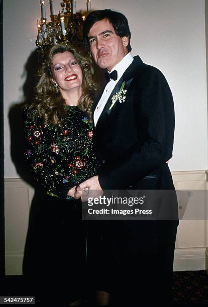 Yasmin Aga Khan and Christopher Michael Jeffries on their wedding day circa 1989 in New York City.