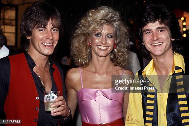 Olivia Newton-John and Bay City Rollers circa 1978 in Los Angeles, California.