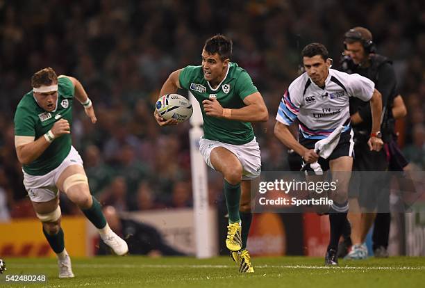 September 2015; Conor Murray, Ireland. 2015 Rugby World Cup, Pool D, Ireland v Canada. Millennium Stadium, Cardiff, Wales. Picture credit: Stephen...