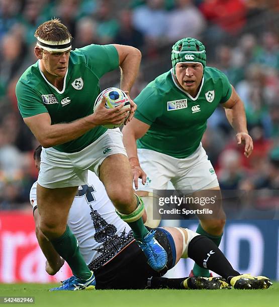 September 2015; Chris Henry, Ireland. 2015 Rugby World Cup, Pool D, Ireland v Romania, Wembley Stadium, Wembley, London, England. Picture credit:...