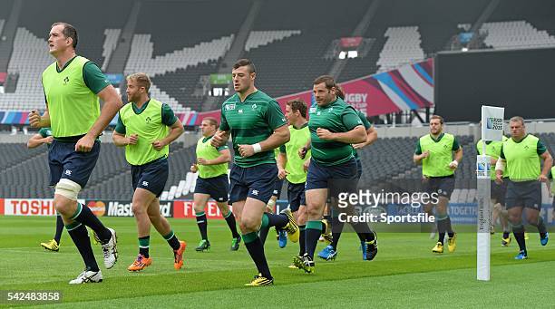 October 2015; Ireland players, from left, Devin Toner, Luke Fitzgerald, Sean Cronin, Robbie Henshaw, Eoin Reddan, Mike Ross, Darren Cave and Nathan...
