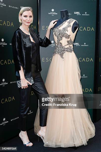 German model Nadja Auermann attends the ESCADA Flagship Store Opening on June 23, 2016 in Duesseldorf, Germany.