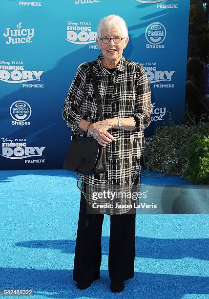 Betty DeGeneres attends the premiere of "Finding Dory" at the El Capitan Theatre on June 8, 2016 in Hollywood, California.