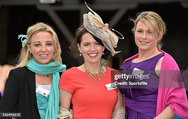 April 2014; Jane Fitzgerald, left, from Monasterevin, Co. Kildare, Deborah Murphy, centre, from Castleisland, Co. Kerry, and Louise Kelly, from...