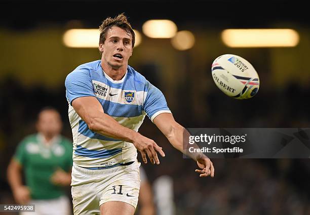 October 2015; Juan Imhoff, Argentina. 2015 Rugby World Cup Quarter-Final, Ireland v Argentina. Millennium Stadium, Cardiff, Wales. Picture credit:...