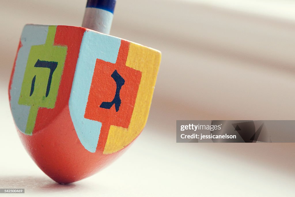 Close-up of dreidel