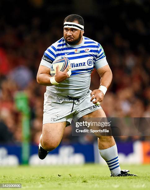 May 2014; James Johnston, Saracens. Heineken Cup Final, Toulon v Saracens. Millennium Stadium, Cardiff, Wales. Picture credit: Stephen McCarthy /...