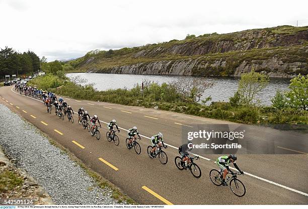 May 2014; The peloton pass through Sneem, Co. Kerry, during Stage 5 of the 2014 An Post Rás. Cahirciveen - Clonakilty. The An Post Rás is an annual,...