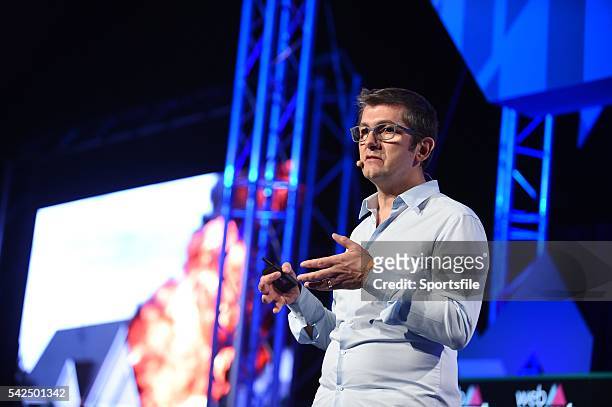 November 2015; Lionel Paillet, GM for Europe, Nest Labs, on the Machine Stage during Day 2 of the 2015 Web Summit in the RDS, Dublin, Ireland....