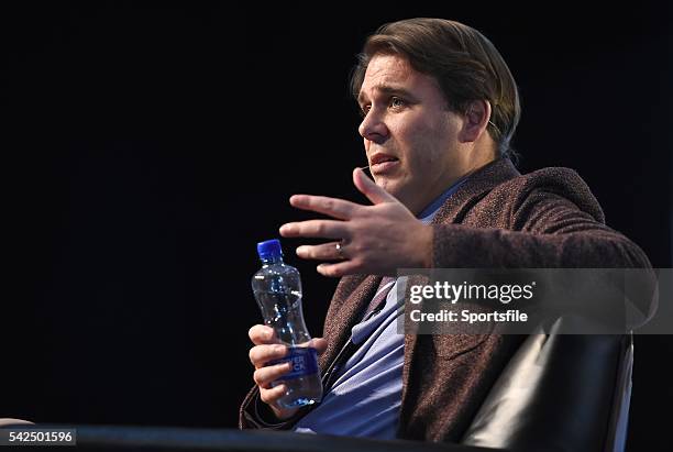 November 2015; David Tomchak, Head of Digital, 10 Downing Street, on the Content Stage during Day 2 of the 2015 Web Summit in the RDS, Dublin,...