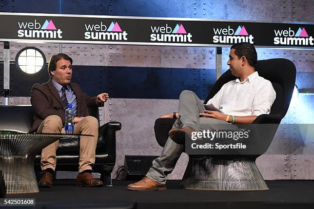 November 2015; David Tomchak, left, Head of Digital, 10 Downing Street, in conversation wth Murad Ahmed, European Tech Correspondent, Financial...