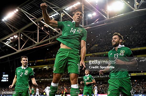 November 2015; Jon Walters, Republic of Ireland, celebrates after scoring his side's first goal. UEFA EURO 2016 Championship Qualifier, Play-off, 2nd...