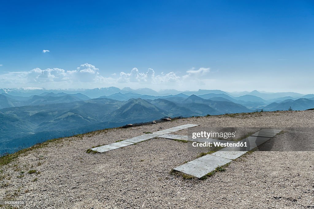 Austria, Salzkammergut, helipad on Schafberg