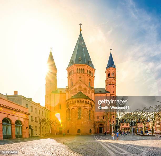germany, rhineland-palatinate, mainz cathedral - mainz stock pictures, royalty-free photos & images
