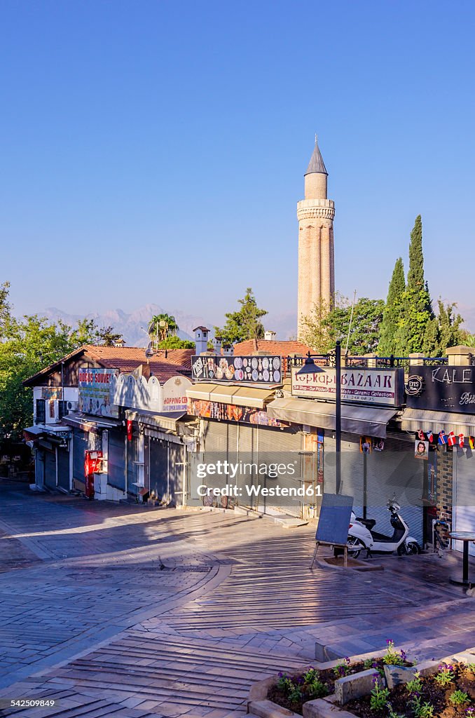 Turkey, Middle East, Antalya, Kaleici, City view with Yivli Minare