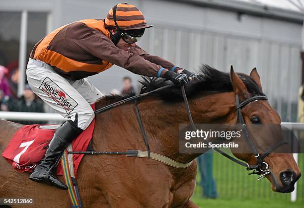 December 2015; Sumos Novios, with Robbie Power up, on their way to winning in the 3 For 2 Festival Tickets @ punchestown.com Handicap Steeplechase....