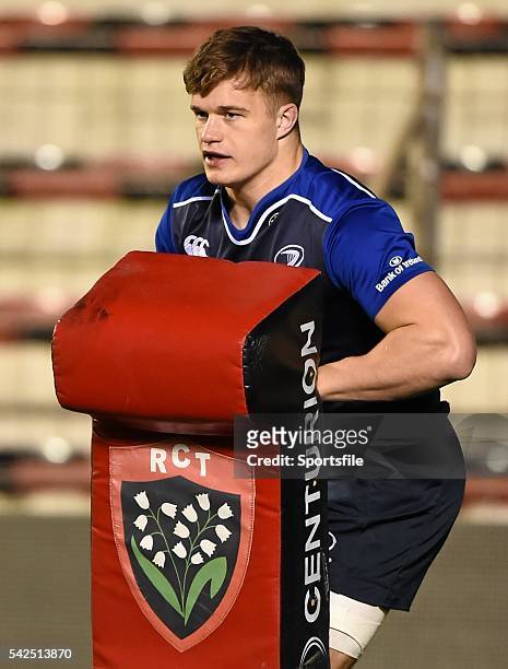 December 2015; Leinster's Josh van der Flier during the captain's run before their European Rugby Champions Cup, Pool 5, Round 3, match against RC...