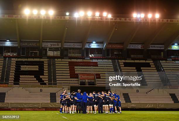 December 2015; Leinster players during the captain's run ahead of their European Rugby Champions Cup, Pool 5, Round 3, match against RC Toulon. Stade...