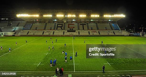 December 2015; A general view of Leinster players during the captain's run ahead of their European Rugby Champions Cup, Pool 5, Round 3, match...