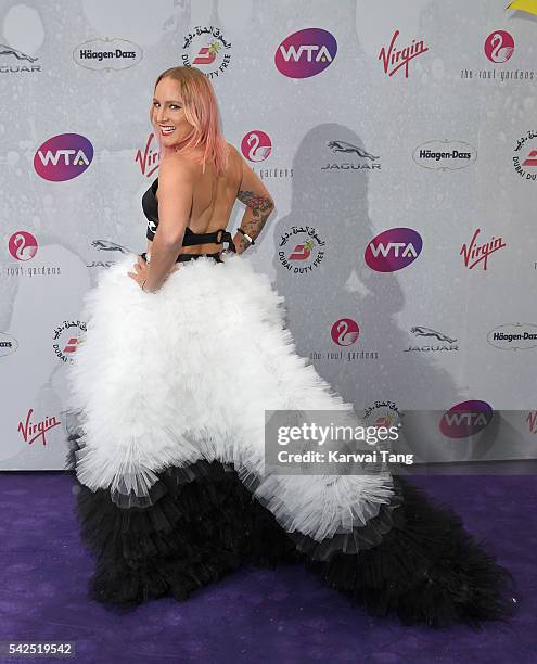 Bethanie Mattek-Sands arrives for the WTA Pre-Wimbledon Party at Kensington Roof Gardens on June 23, 2016 in London, England.