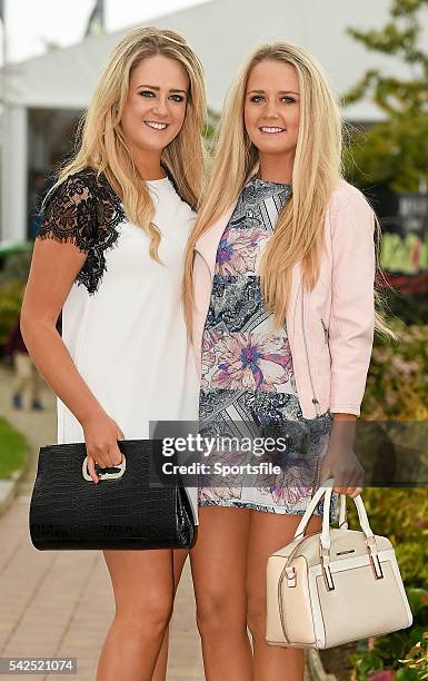 September 2014; Georgina Stapleton from Wicklow, left, and Jessica Molloy from Waterford, before the start of the action on day two of the Irish...