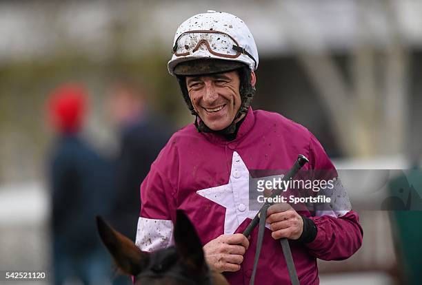 December 2015; Davy Russell celebrates after winning on Prince of Scars in the Squared Financial Christmas Hurdle. Leopardstown Christmas Racing...
