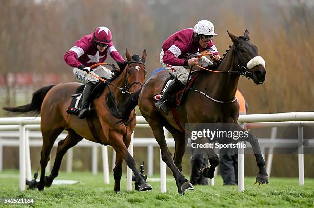 December 2015; Prince of Scars, with Davy Russell up, right, leads Alpha Des Obeaux, with Bryan Cooper up, on their way to winning the Squared...