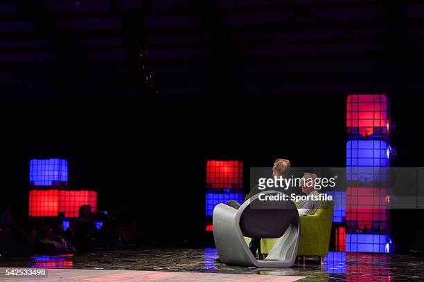 November 2014; John Sculley, Former CEO, Apple, in conversation with David Carr, Journalist and Author, The New York Times, on the centre stage...