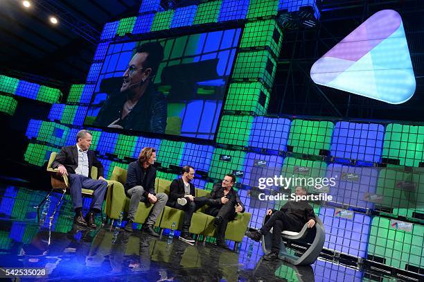 November 2014; Bono, Musician, Elevation Partners, discusses Movies & Music in the 21st Century with Dana Brunetti, Producer, House Of Cards; Eric...