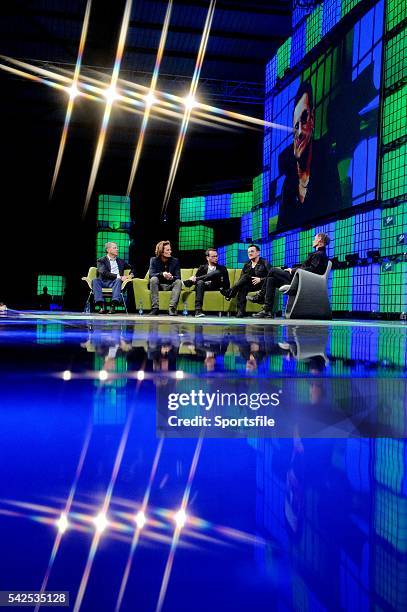 November 2014; Bono, Musician, Elevation Partners, discusses Movies & Music in the 21st Century with Dana Brunetti, Producer, House Of Cards; Eric...