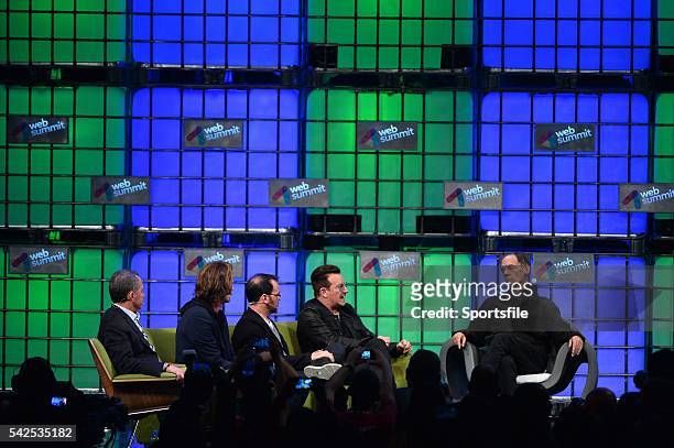 November 2014; Bono, Musician, Elevation Partners, discusses Movies & Music in the 21st Century with Dana Brunetti, Producer, House Of Cards; Eric...