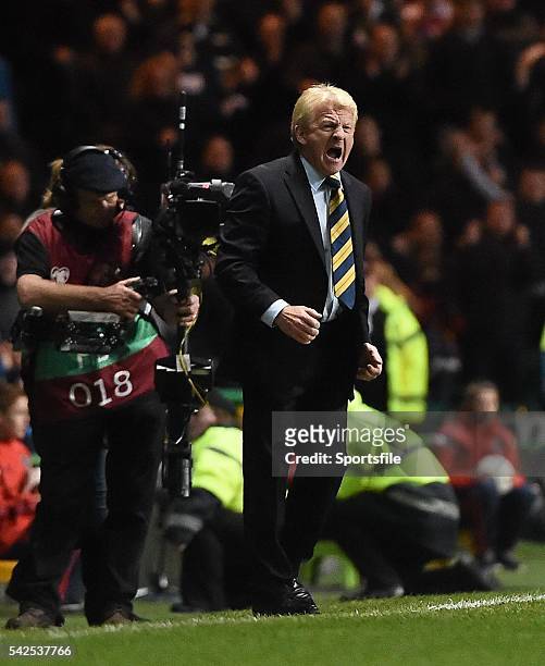 November 2014; Gordon Strachan, Scotland manager, at the end of the game. UEFA EURO 2016 Championship Qualifier, Group D, Scotland v Republic of...