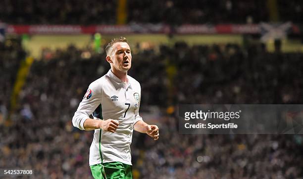 November 2014; Aidan McGeady, Republic of Ireland. UEFA EURO 2016 Championship Qualifier, Group D, Scotland v Republic of Ireland, Celtic Park,...