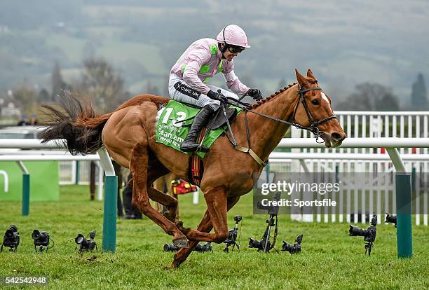 March 2016; Annie Power, with Ruby Walsh up, on their way to winning the Stan James Champion Hurdle Challenge Trophy. Prestbury Park, Cheltenham,...