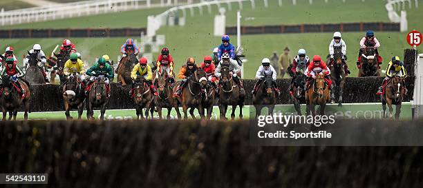 March 2016; A general view of the Ultima Handicap Steeplchase. Prestbury Park, Cheltenham, Gloucestershire, England. Picture credit: Cody Glenn /...