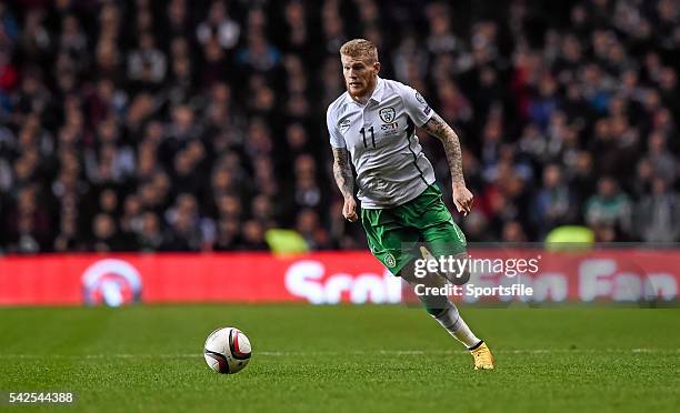 November 2014; James McClean, Republic of Ireland. UEFA EURO 2016 Championship Qualifier, Group D, Scotland v Republic of Ireland. Celtic Park,...