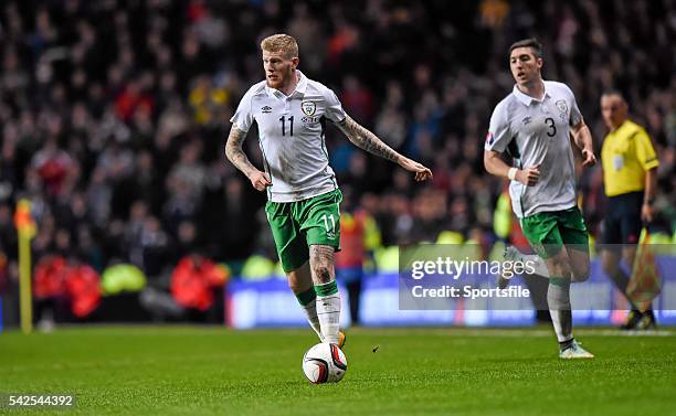 November 2014; James McClean, Republic of Ireland. UEFA EURO 2016 Championship Qualifier, Group D, Scotland v Republic of Ireland. Celtic Park,...