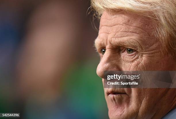 November 2014; Scotland manager Gordon Strachan. UEFA EURO 2016 Championship Qualifier, Group D, Scotland v Republic of Ireland. Celtic Park,...