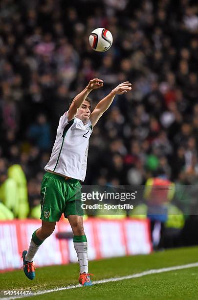 November 2014; Seamus Coleman, Republic of Ireland. UEFA EURO 2016 Championship Qualifier, Group D, Scotland v Republic of Ireland. Celtic Park,...