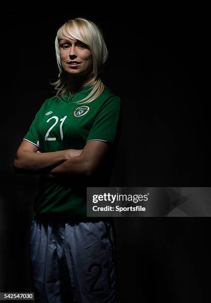 April 2014; Stephanie Roche, Republic of Ireland. Republic of Ireland Women's National Team Portraits, Dunboyne Castle, Dunboyne, Co. Meath. Picture...