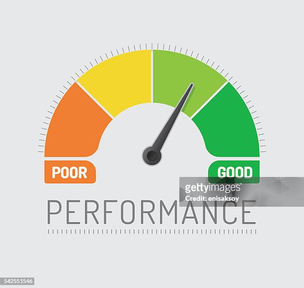 performance chart - speedometer stock illustrations