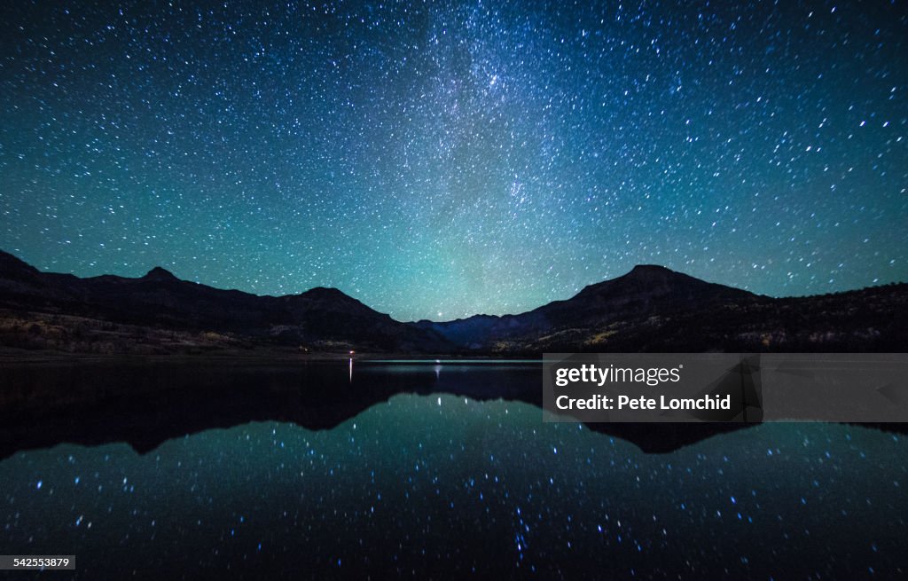 Milky Way reflection sence