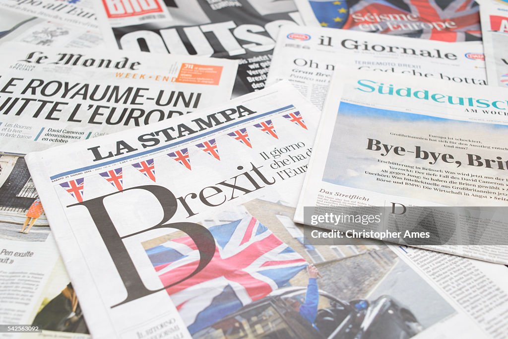 European newspapers react to Brexit vote