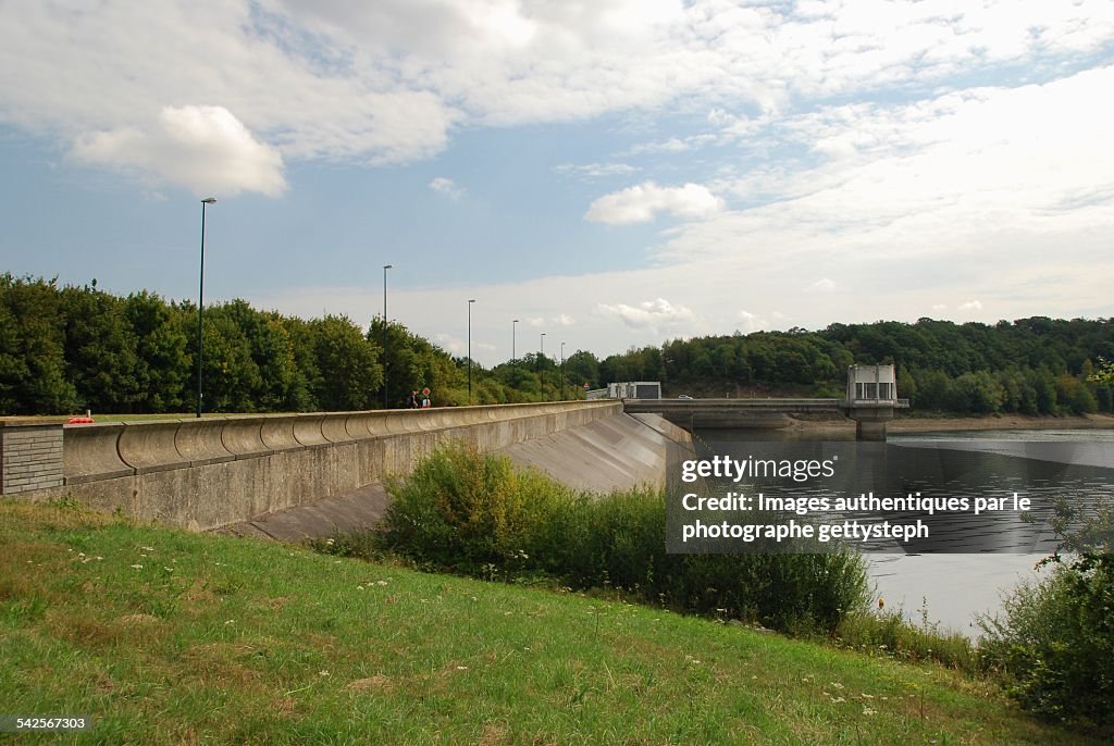 The Eau d'Heure dam with its valve tower