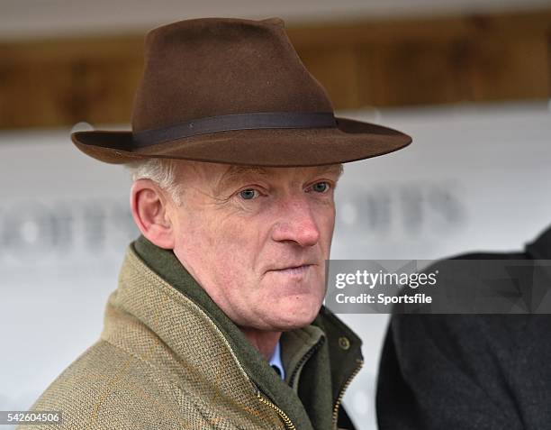 January 2015; Trainer Willie Mullins after he sent out Djakadam to win the Goffs Thyestes Handicap Steeplechase. Gowran Park, Gowran, Co. Kilkenny....